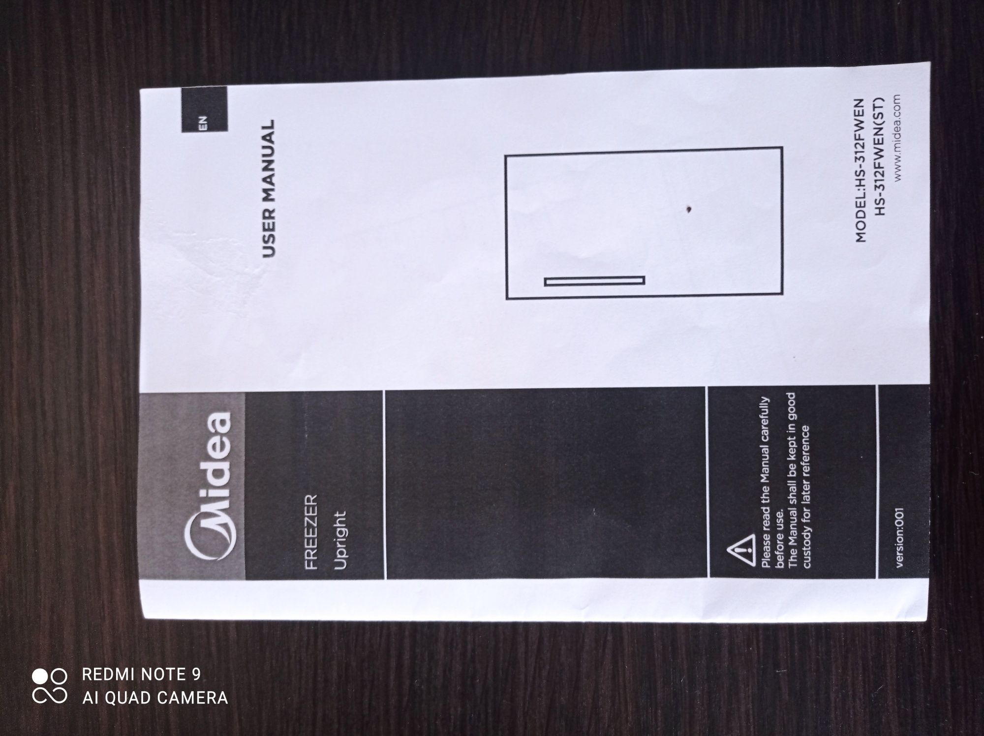 Морозильна камера "Midea" модель-НS-312FWEN,