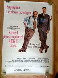 Plakat filmowy Związek przeszczepionych serc/Oryginał z 1992 roku.