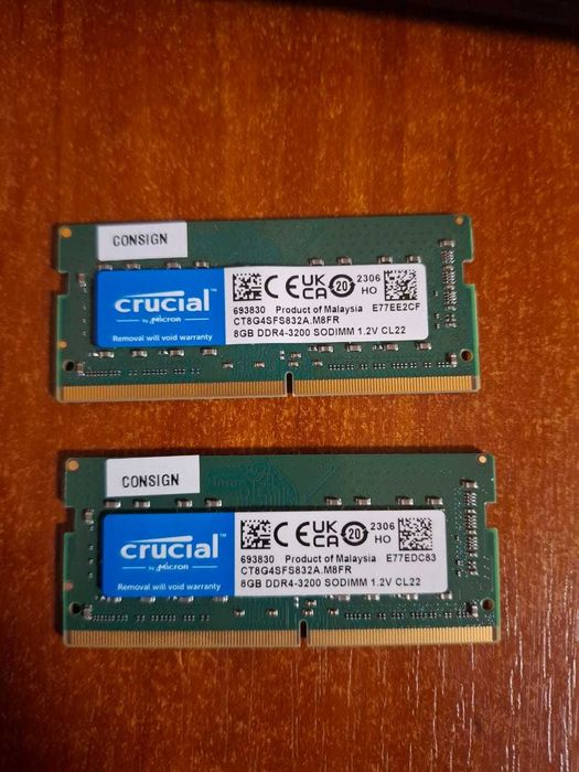 Оперативна пам'ять Crucial 16GB (2x8GB) DDR4-3200 CL22 SODIMM