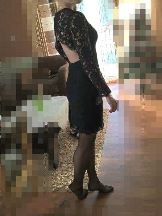 Koronkowa mała czarna sukienka z odkrytymi plecami, Mohito rozmiar 38