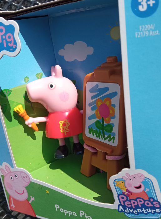 NOWA Świnka Peppa Pig obraz sztaluga figurka Słodki Zestaw Oryginale