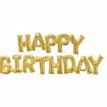 Balon foliowy Happy Birthday złoty Amscan