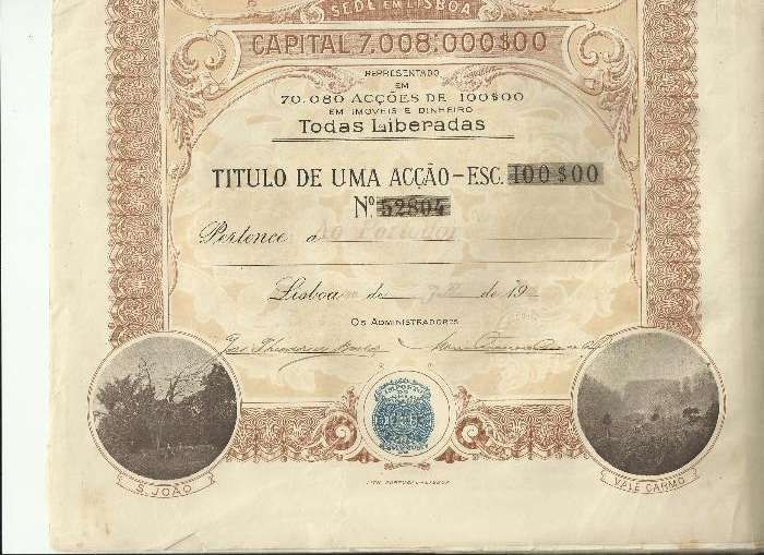 Papeis antigos/acções