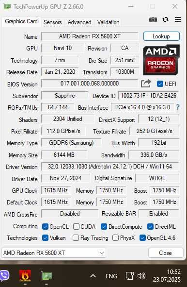 Відеокарта! Radeon RX 5600 XT Pulse 6gb