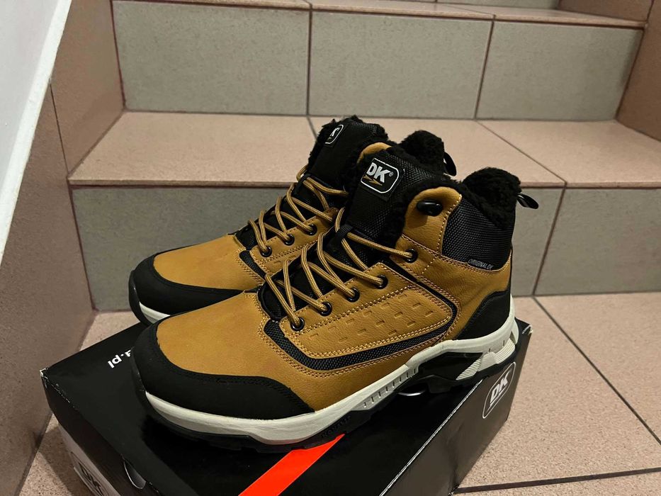 Buty Męskie Ocieplane Zimowe Camelowe Nr 42