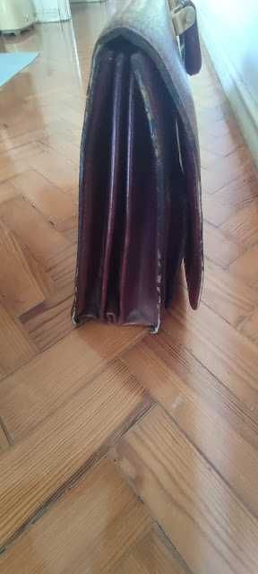 Pasta Vintage de Médico / Documentos em Cabedal