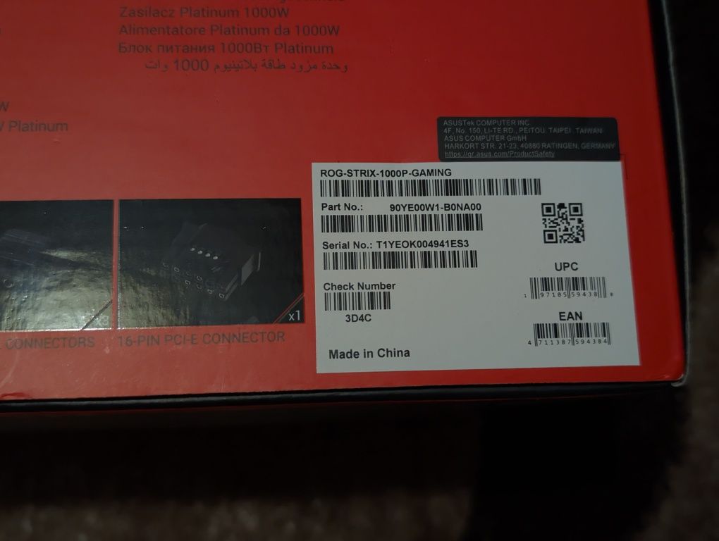 Asus Rog Strix 1000W