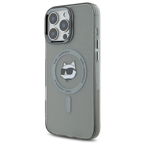 Etui Karl Lagerfeld IML Metal Choupette Head MagSafe na iPhone 16 Pro