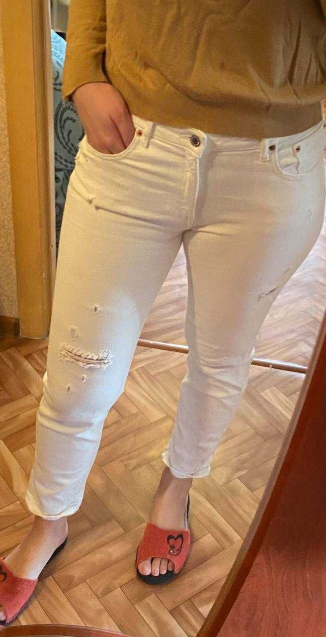 Джинсы белые ZARA 38