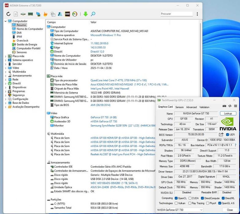 Torre Desktop Asus i7