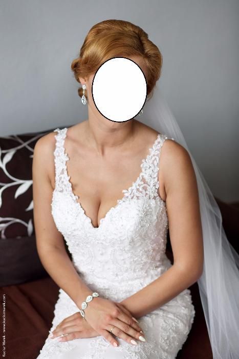 Suknia Ślubna, rybka, syrenka,dopasowana