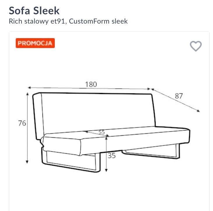 Kanapa wersalka custom form rozkładana