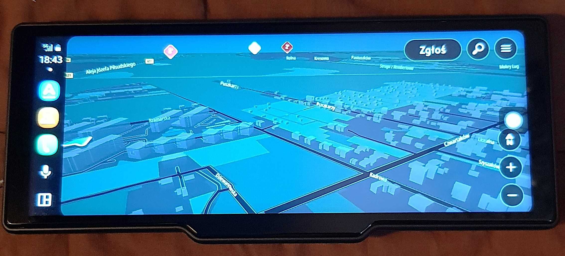 CarPlay i AndroidAuto 10 cali format 16x10