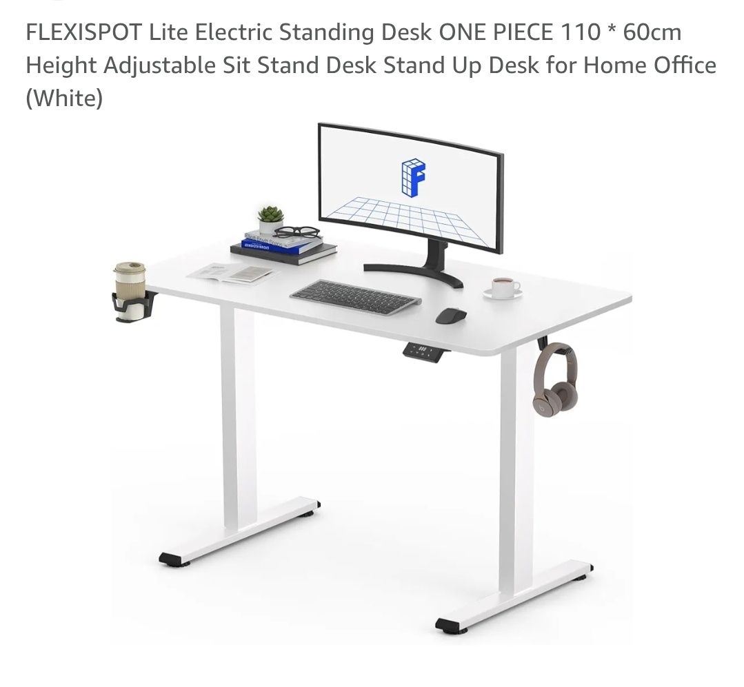 Secretária de pé ajustável (standing desk). 110*60. FlexiSpot