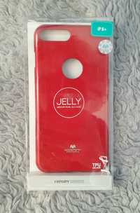 iPhone 8+ Mercury Pearl Jelly Case czerwony