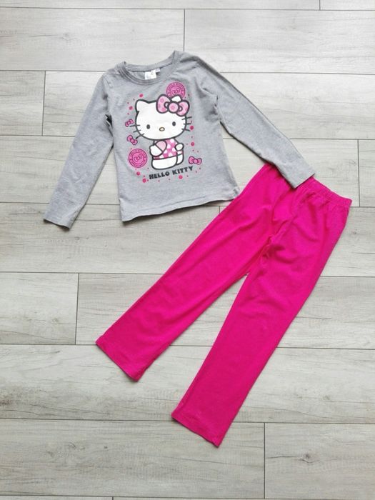 Hello kitty piżama bluzka+spodnie rozm 128-134 cm