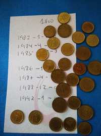 Conjunto de 26 moedas antigas de 1$00