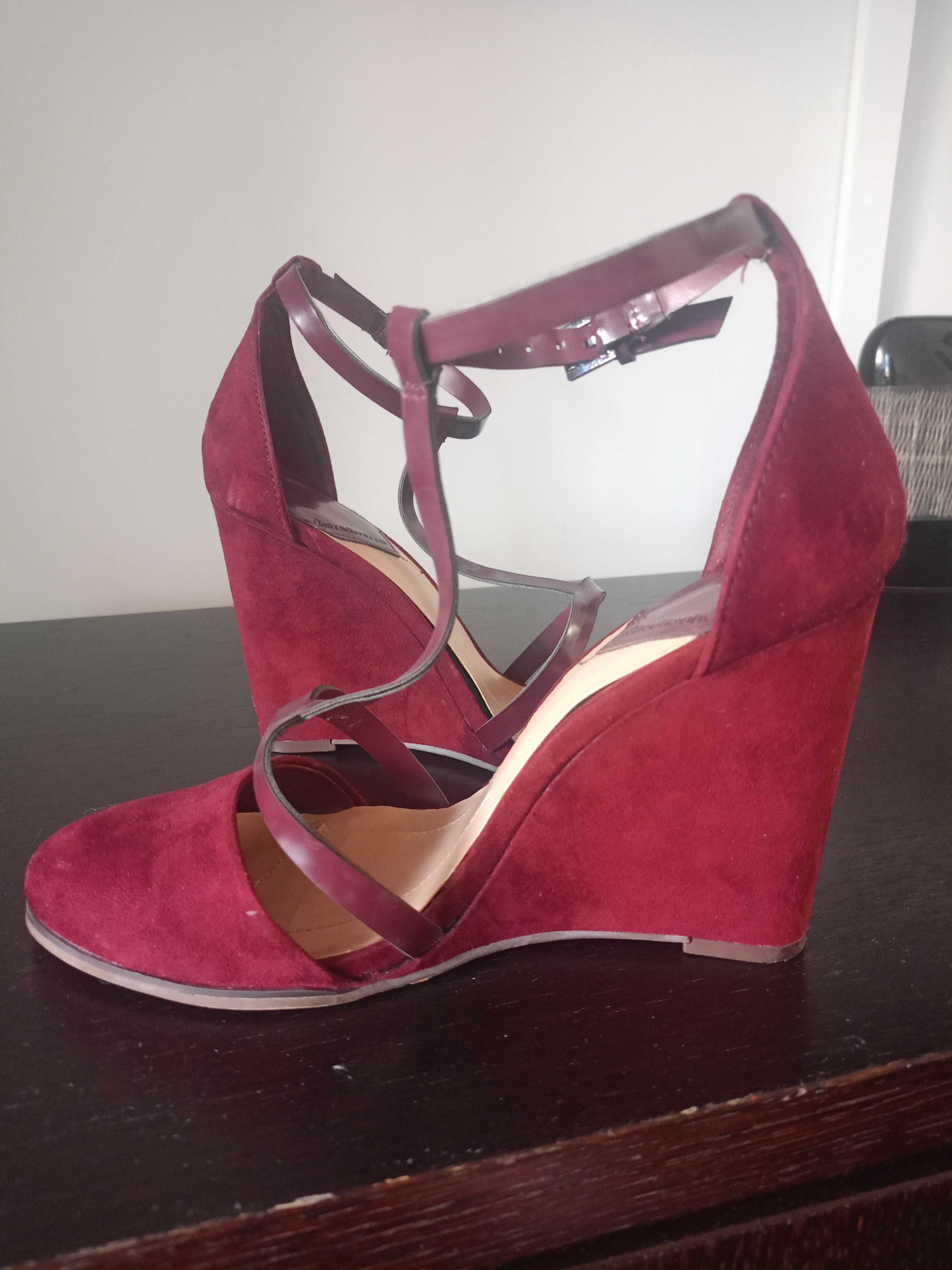 Buty bordo,39 ,Stradivarius