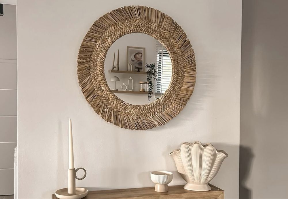 Lustro rattan ikea