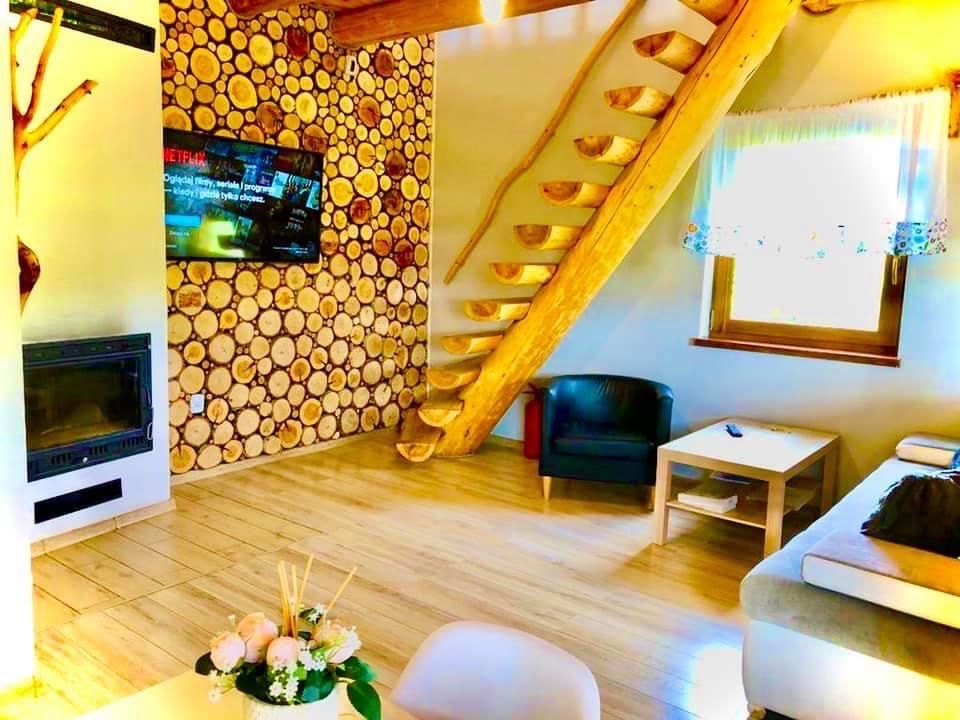 Domki Eden z kominkiem na kaszubach mini zoo