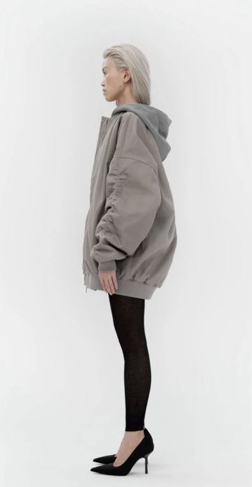 бомбер Keepstyle oversize у пильно- сірому кольорі