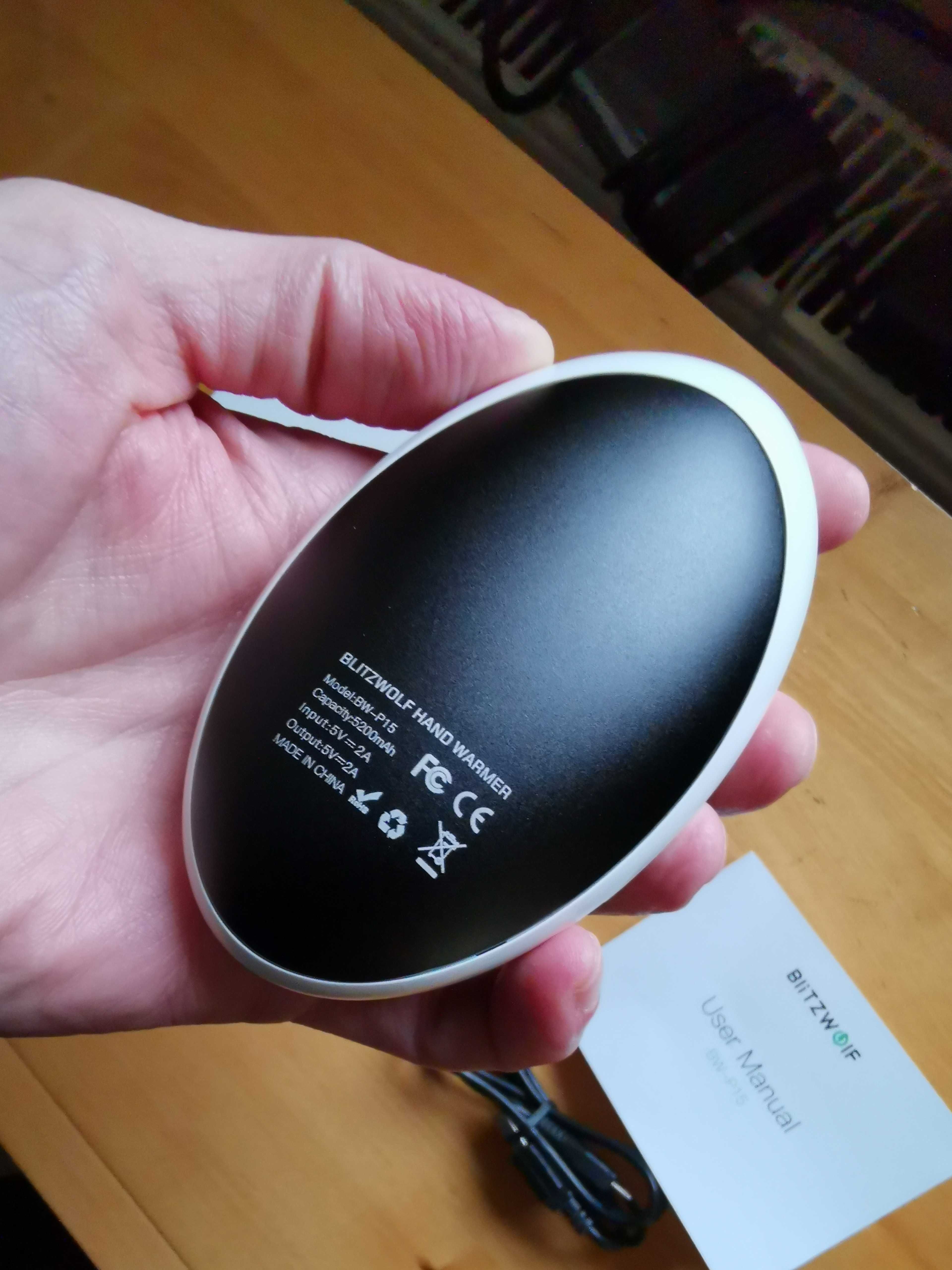 Ogrzewacz do rąk / Powerbank BlitzWolf 5200 mAh czarny