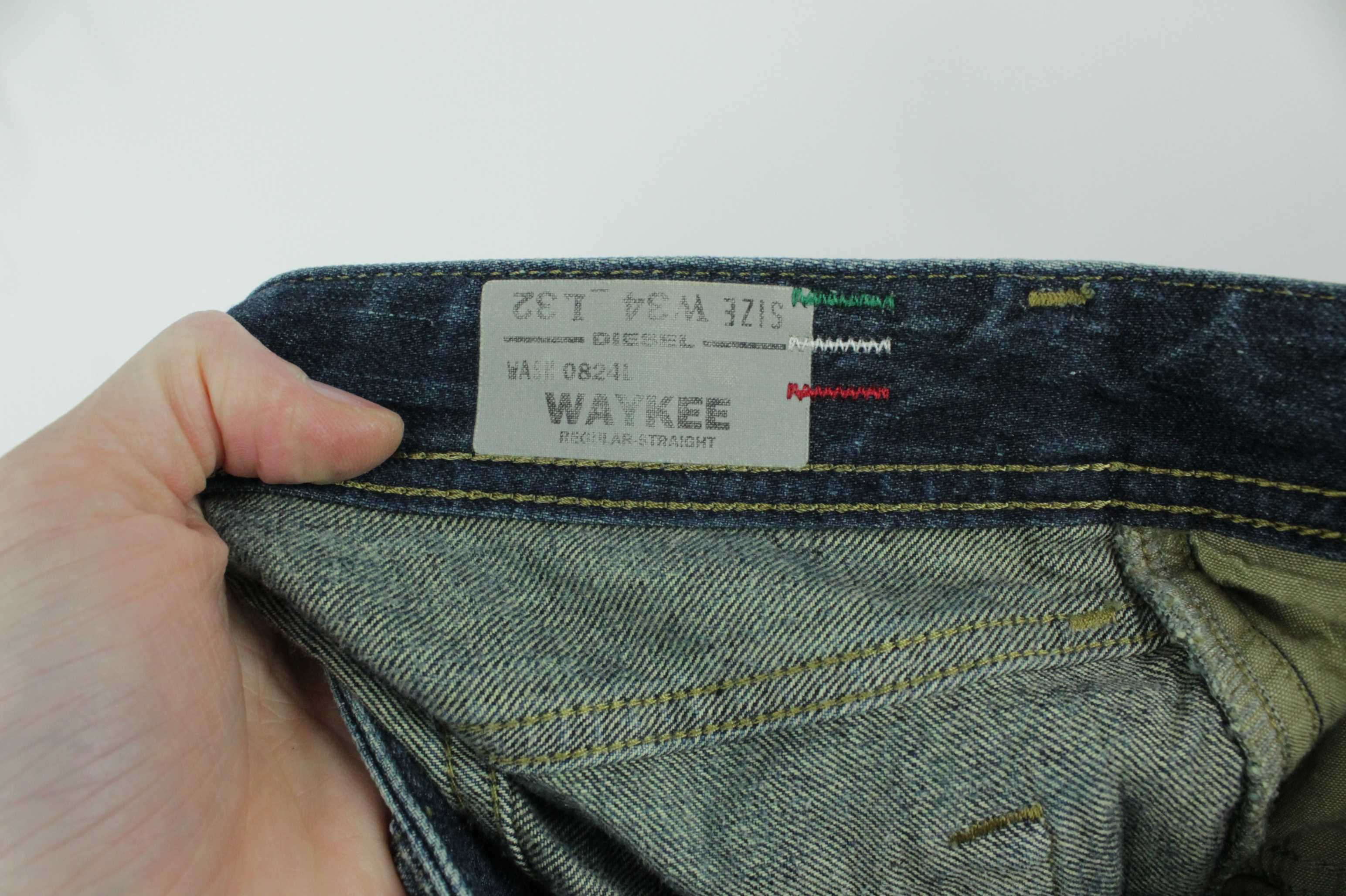 Круті бренові джинсы Diesel Waykee Regular-Straight Розмір W34/L32