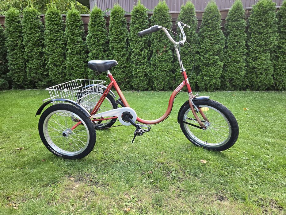 Rower rehabilitacyjny 3 BIEGI trójkołowy  inwalidzki TOLEK koła 24"