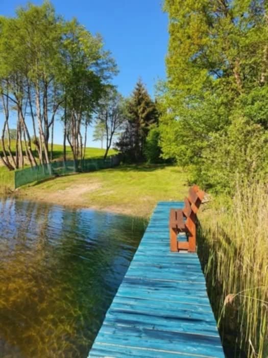 Duży domek letniskowy z balią – jezioro, plaża, kajaki – Tęczyn