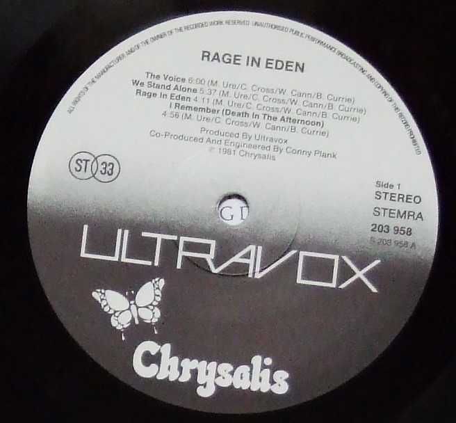 Ultravox – Rage In Eden