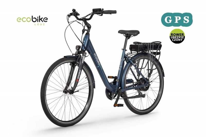 Rower elektryczny Ecobike Traffic Blue bat.17,5Ah+GPS+Ubezp.AC w cenie