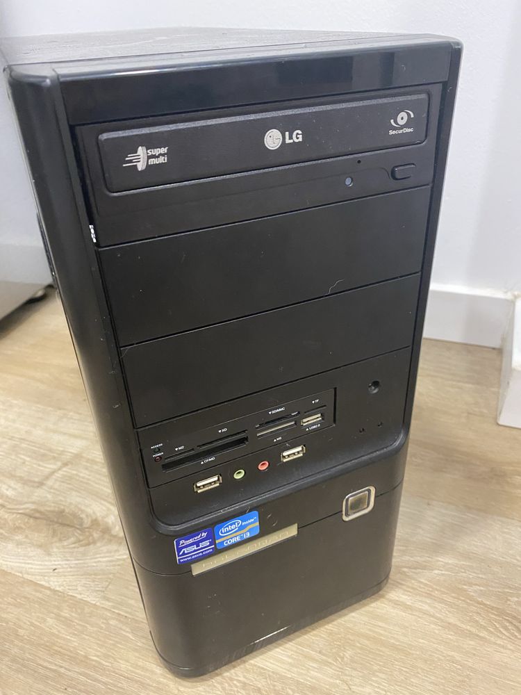 Caixa asus com leitor dvd e painel frontal com usb e varios leitores