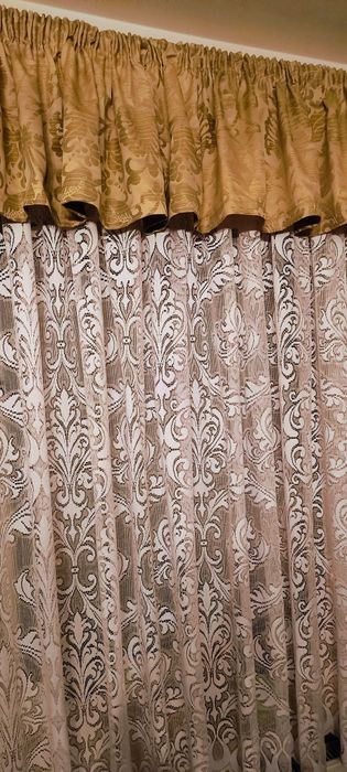 Komplet firan żakardowych ornament lambrekin