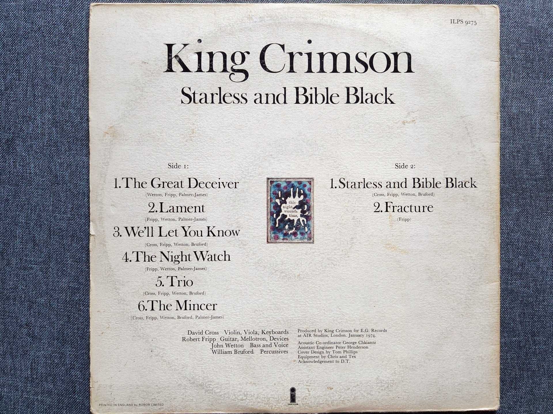 King Crimson Starless and Bible Black 1974 UK