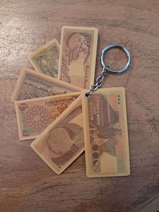 Porta-chaves Notas Antigas Portuguesas