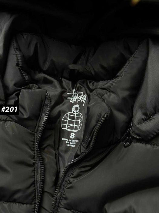 Новая куртка Стусси Черная • Пуховик мужской Stussy • S M L XL XXL