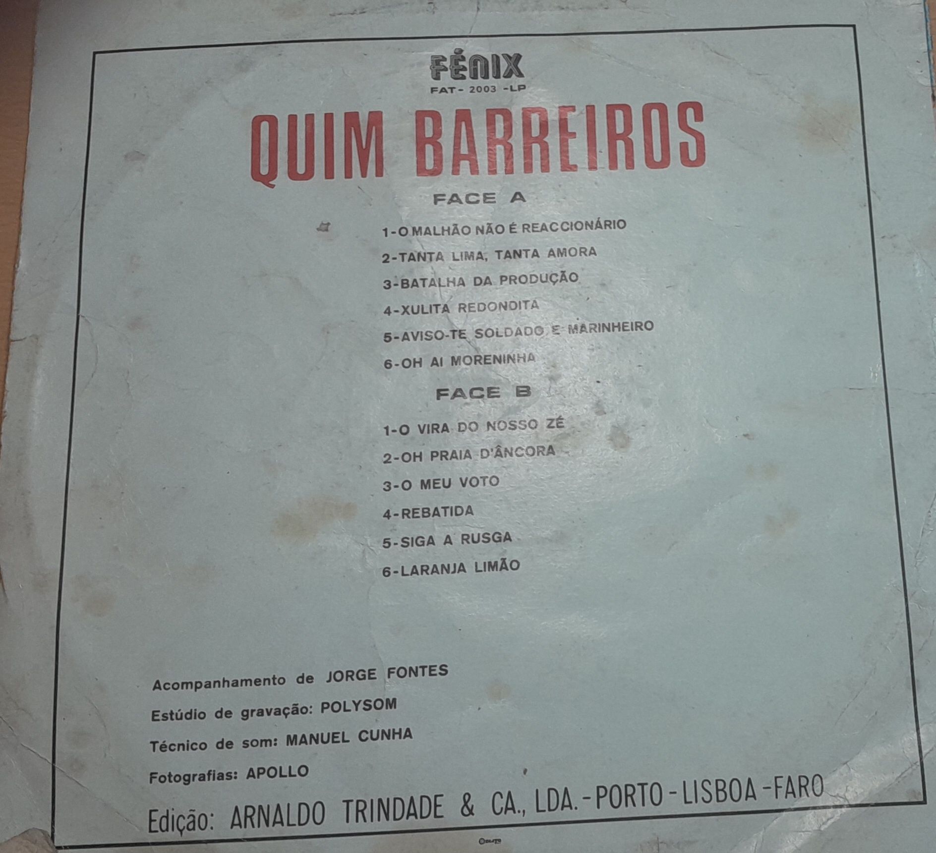 Vendo LP em vinil do Quim Barreiros