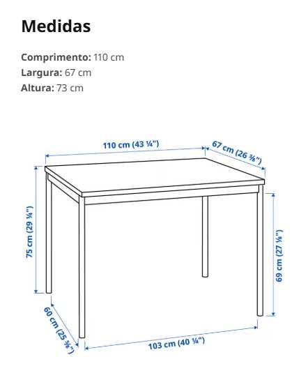 Ikea Mesa e 4 cadeiras, Branco, SANDSBERG / ADDE