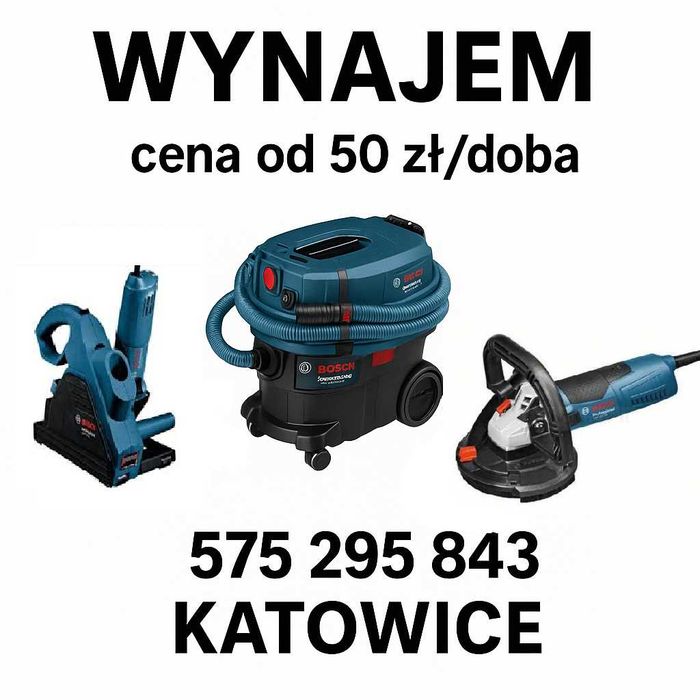 Bruzdownica do betonu / Szlifierka do betonu / Odkurzacz - WYNAJEM
