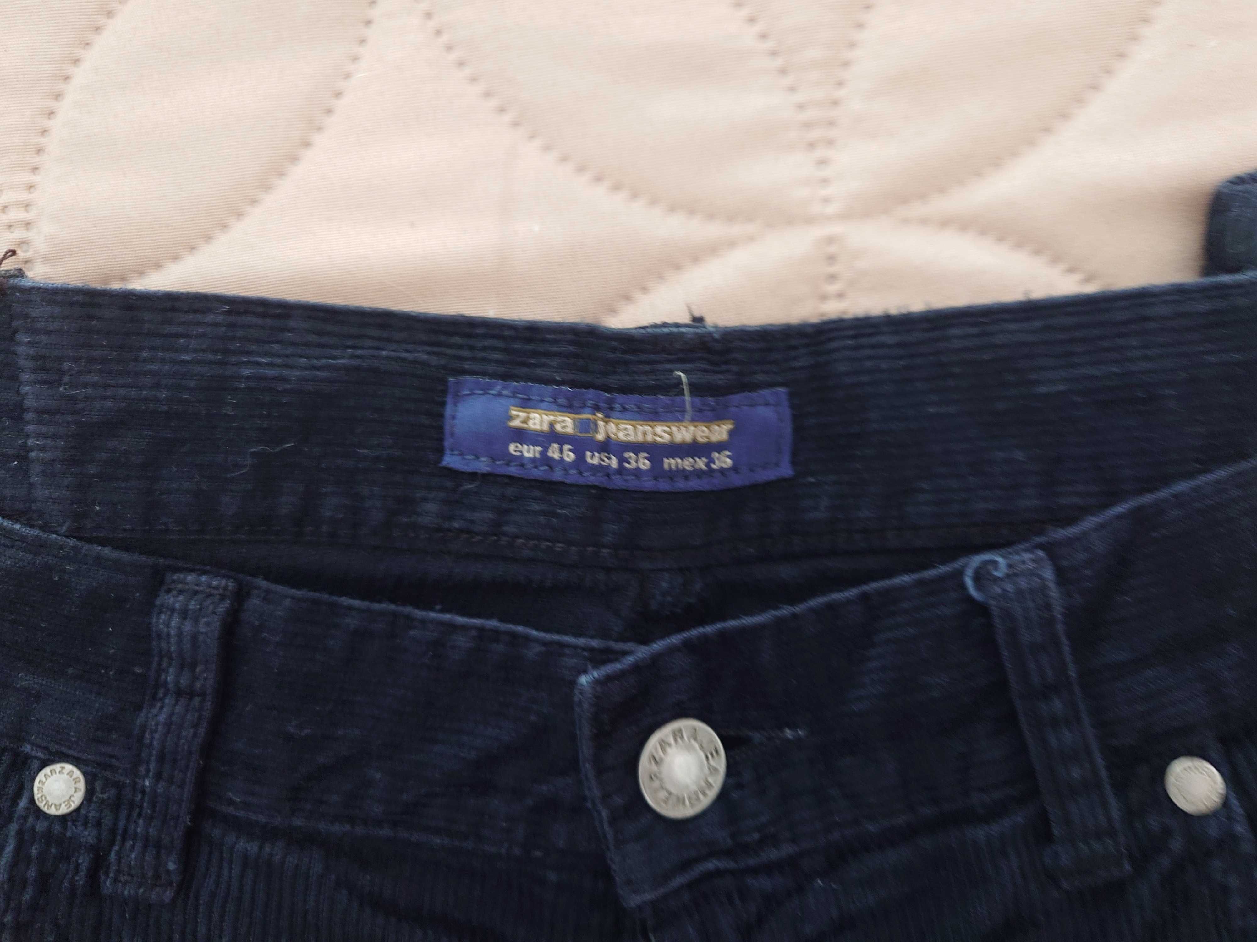 Calças de homem em veludo coutelê da Zara JeansWear