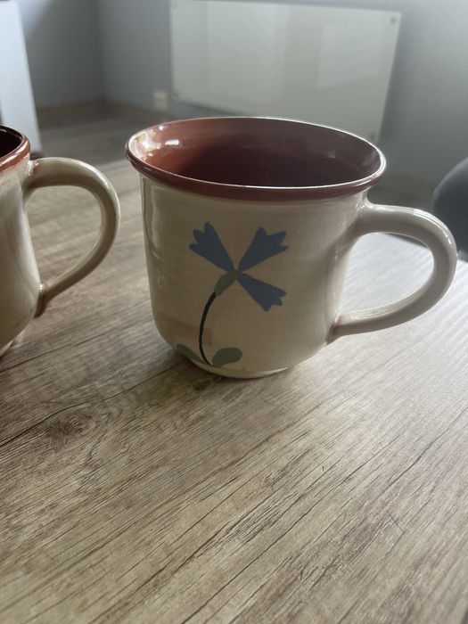 2 Kubki ręcznie malowane