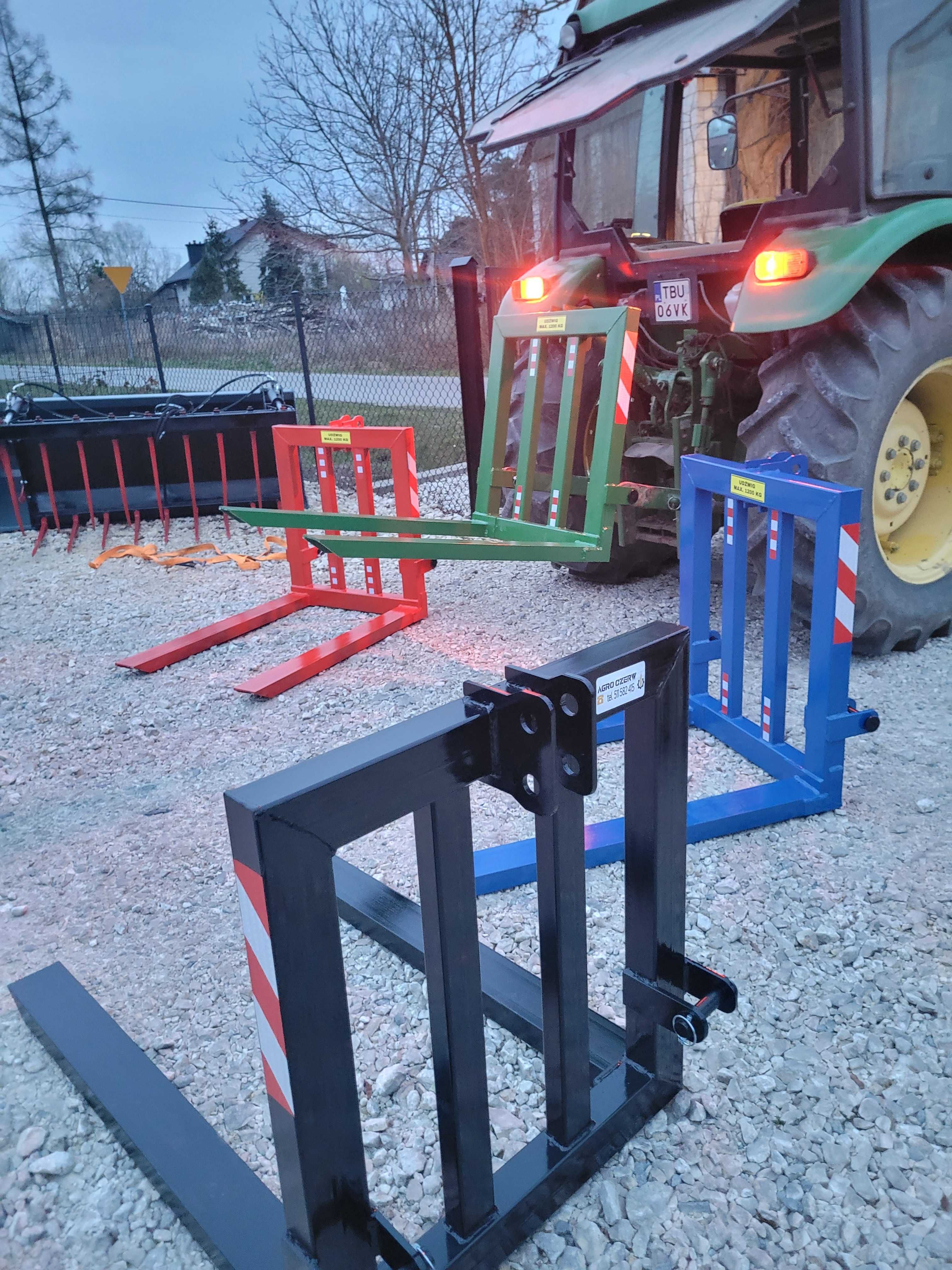 Paleciak na tył ciągnika/ Widły do palet Udźwig 1200kg Widlak na TUZ