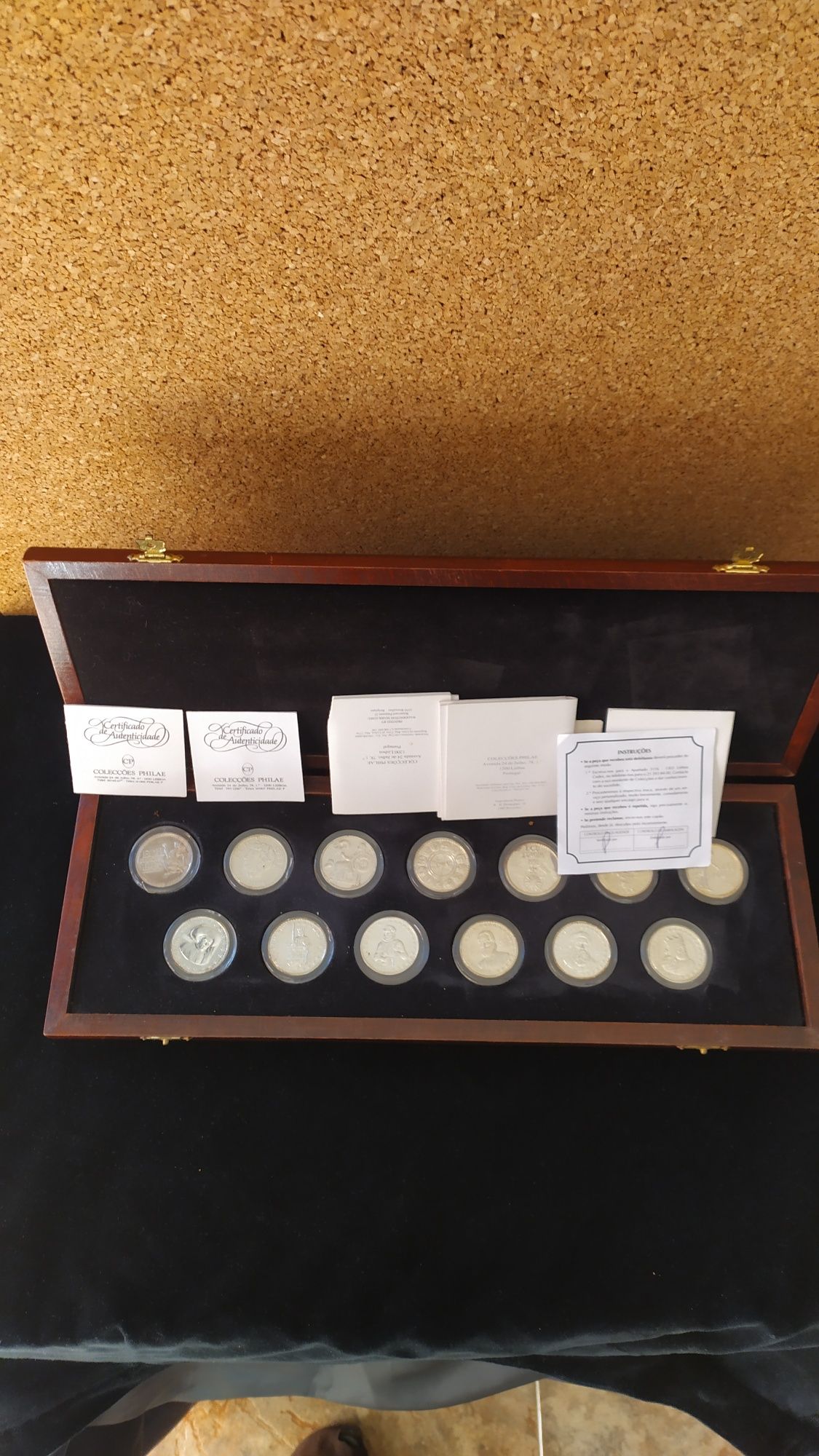Conjunto de medalhas em prata Philae
