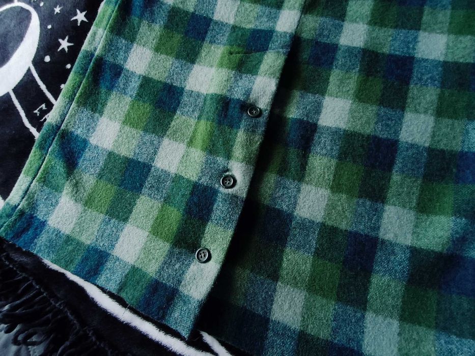 Spódnica midi w kratę retro vintage wełna