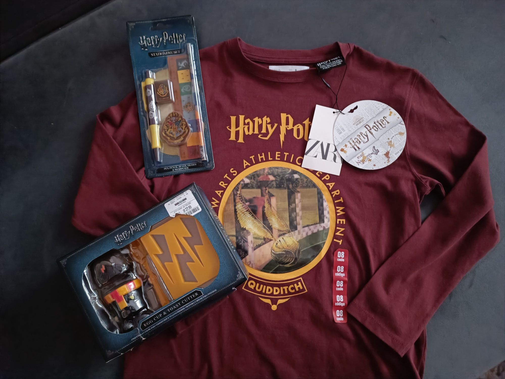 Zara Harry Potter zestaw prezentowy bluzka 128 cm 3-częściowy