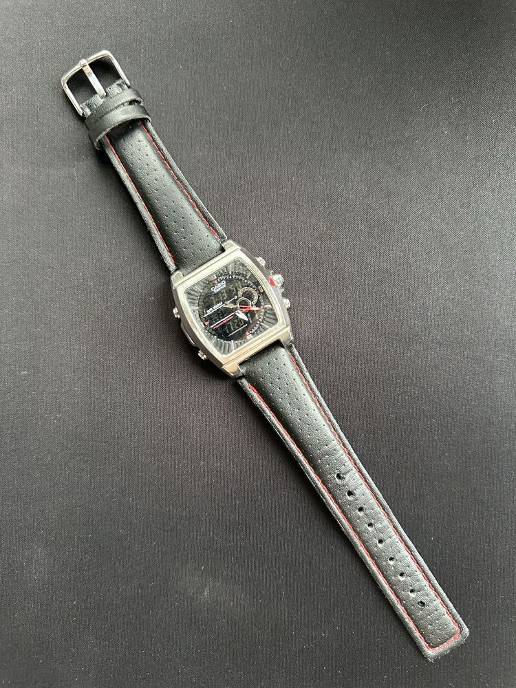 Zegarek Casio Edifice EFA-120L-1A1VEF japoński, skóra, stal