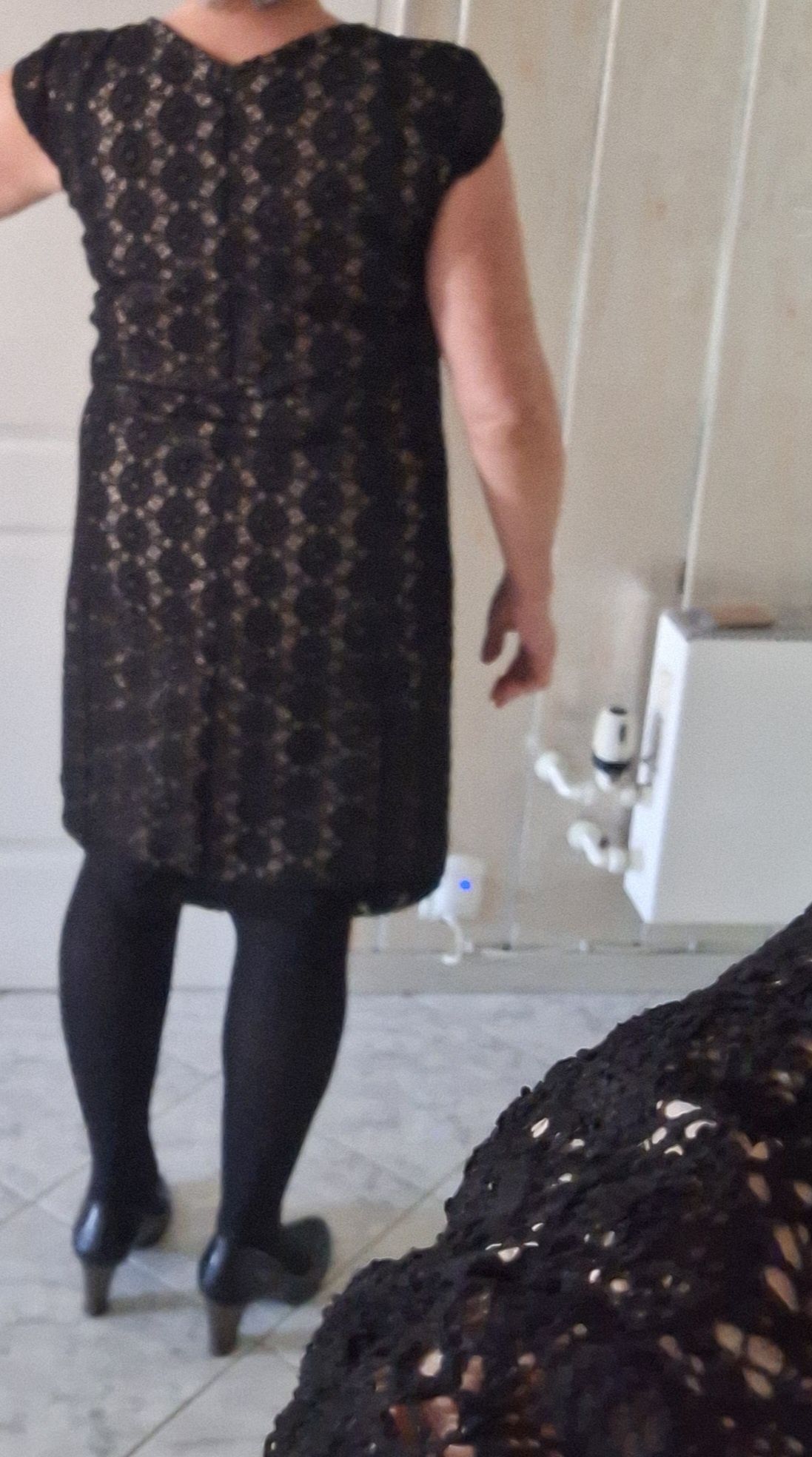 Czarna sukienka z koronki rozmiar 48/50, 4XL/5XL