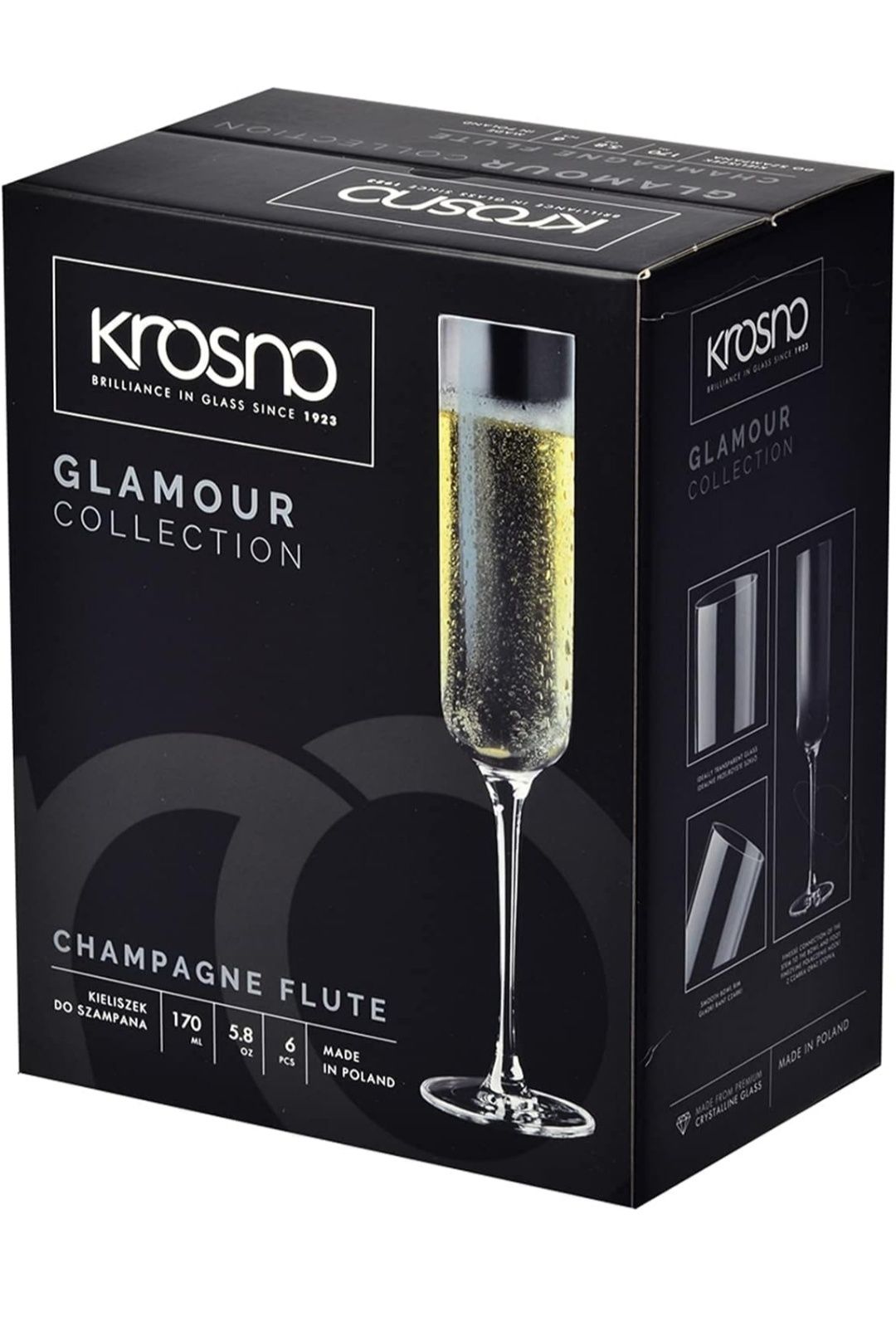 Kieliszki do szampana 170ml GLAMOUR | KROSNO