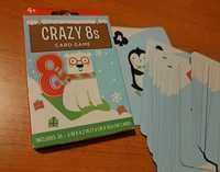 Szalona gra karciana Ósemki.Zimowy czas/Crazy 8s Card Game.Winter time