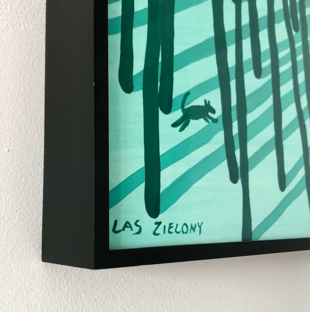 Obraz  akwarela Paweł Kluza las sztuka art